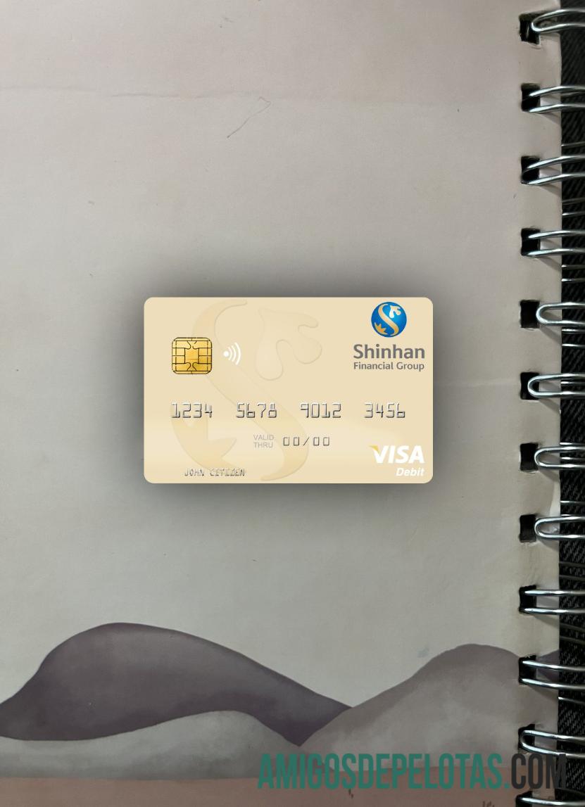 Coreia do Sul Shinhan Financial Group Visa Cartão de Débito Photolook Front modelo